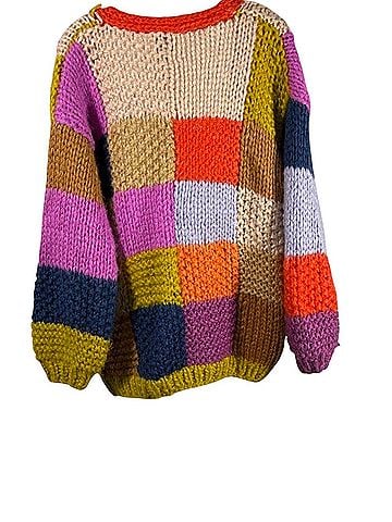 FRNCH Patchwork Knit Cardigan (view 2)