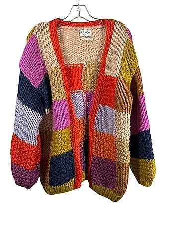 FRNCH Patchwork Knit Cardigan (view 1)