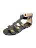 Coach 100% Leather Black Gold Sandals Size 8 - photo 1