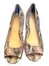Cole Haan Snake Print Black Brown Wedges Size 8 1/2 - photo 1