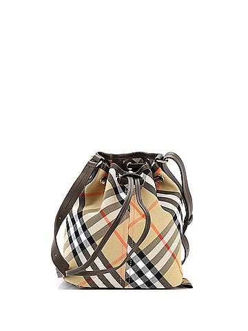 Burberry Wristlet Bucket Bag Vintage Check Canvas Mini (view 1)