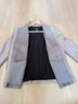 Halogen 100% Leather Brown Tan Gray Leather Jacket Size S - photo 6