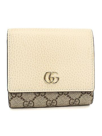 Gucci GUCCI Bi-fold Wallet 598587 Medium Double G Women's Ivory (view 1)