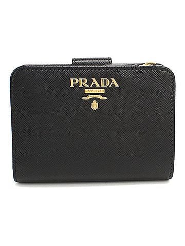 Prada PRADA bi-fold wallet 1ML018 Saffiano leather women's black (view 1)
