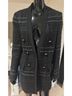 Zara 100% Tweed Plaid Black White Wool Blazer Size M - photo 4