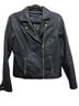 Baccini 100% Polyurethane 100% Polyester Black Faux Leather Jacket Size M - photo 1