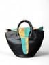 Bally 100% Leather Solid Black Multi Color Leather Tote One size - photo 5