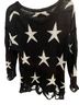 Wildfox Stars Black White Pullover Sweater Size M - photo 2