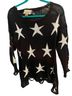 Wildfox Stars Black White Pullover Sweater Size M - photo 1