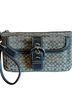 Coach 100% Canvas Print Brown Leather Wristlet One size - photo 1