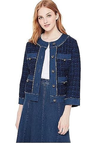 Kate Spade New York Tweed Denim Blazer (view 1)