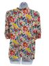 Boden 100% Silk Floral Multi Color Short Sleeve Blouse Size 4 - photo 2