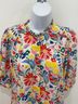 Boden 100% Silk Floral Multi Color Short Sleeve Blouse Size 4 - photo 3