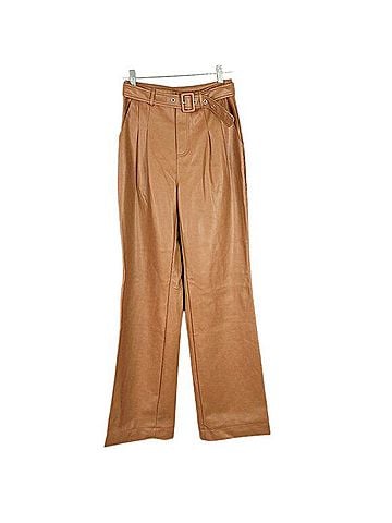 7 For All Mankind Vegan Leather Hi-Rise Belted Pants Casual Pants (view 1)