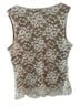 CAbi Floral Tan White Sleeveless Top Size XL - photo 2
