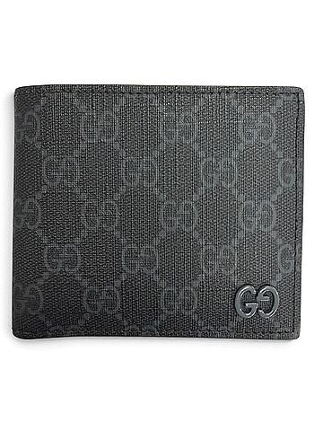 Gucci GUCCI 768244 GG Coin Wallet, Supreme Canvas, Interlocking G, Leather, Bi-fold Gray, Made in Italy, Men's, with Box and Dust Bag. (view 1)