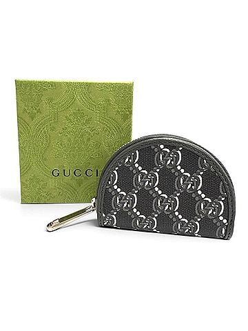 Gucci GUCCI 800144 GG Shadow Air Pods Holder, Earphone Case, Half-Moon Shape, Black with Silver Hardware, Made in Italy, Men's/Women's, Comes Box (view 2)