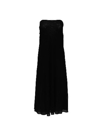 Jean Paul Gaultier Jean Paul Gaultier Soleil Strapless Midi Dress in Black Polyester (view 1)