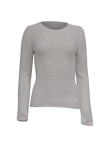 Chloé Chloé Crochet-Knit Sweater in White Cotton (view 1)