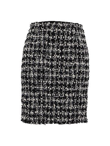 Lanvin Lanvin Bouclé Tweed Pencil Skirt in Multicolor Wool (view 1)