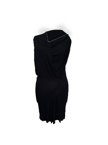 Rick Owens Rick Owens One-Shoulder Draped Mini Dress in Black Cotton (view 1)