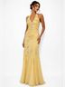 Cache Yellow Cocktail Dress Size L - photo 9