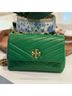 Tory Burch Chevron-herringbone Green Shoulder Bag One size - photo 3