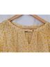 Universal Thread 100% Cotton Floral Yellow Long Sleeve Blouse Size 8 - photo 5