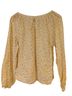 Universal Thread 100% Cotton Floral Yellow Long Sleeve Blouse Size 8 - photo 2