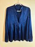 Theory Solid Blue Blouse Size M - photo 4