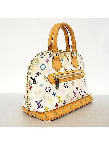 Louis Vuitton Louis Vuitton Alma Monogram Multicolor Handbag M92647 Blanc (Women's) (view 2)