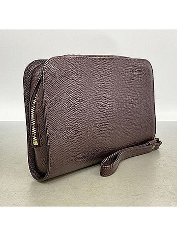 Louis Vuitton Louis Vuitton Clutch Bag Taiga Baikal M30186 Acajou Men's (view 2)