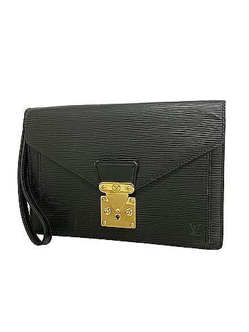 Louis Vuitton Louis Vuitton Epi Leather Clutch Bag, Pochette Sellier Dragonne, M52612, Noir (Men's) (view 1)