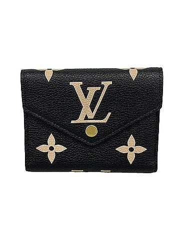 Louis Vuitton Louis Vuitton Tri-fold Wallet, Monogram Empreinte Bicolor Portefeuille Victorine M80968, Black/Beige, Women's (view 1)