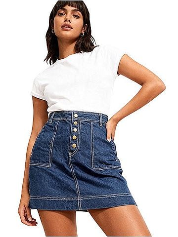 Free People Denim Skirt (view 2)
