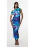 Karen Millen Floral Multi Color Cocktail Dress Size L - photo 3
