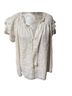Rose + Olive 100% Other Floral White Short Sleeve Blouse Size 1X - photo 1