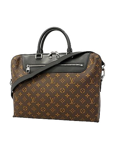 Louis Vuitton Louis Vuitton Monogram Macassar Portedocument Jour NM M54019 Brown Black 2-way bag for men (view 1)