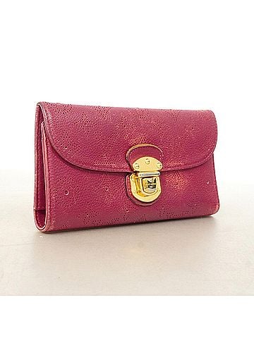 Louis Vuitton Louis Vuitton Mahina Portefeuille Amelia Tri-fold Long Wallet M58090 Grenat Ladies (view 2)
