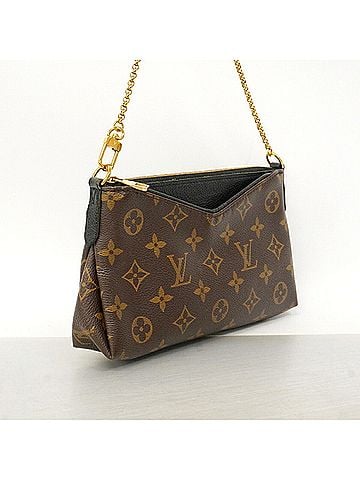 Louis Vuitton Louis Vuitton Monogram Pallas Clutch Handbag M41639 Brown Noir 2-way bag for women (view 2)