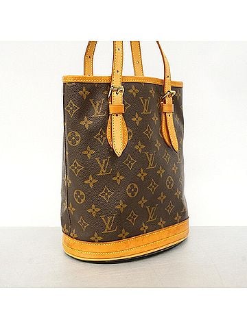 Louis Vuitton Louis Vuitton Monogram Petite Bucket Tote Bag M42238 Brown Women's (view 2)