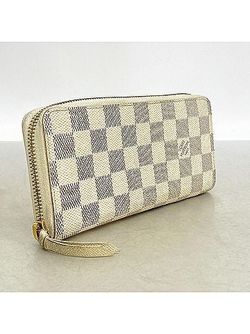 Louis Vuitton Louis Vuitton Damier Azur Portefeuille Clemence Long Wallet N61210 White Women's (view 2)