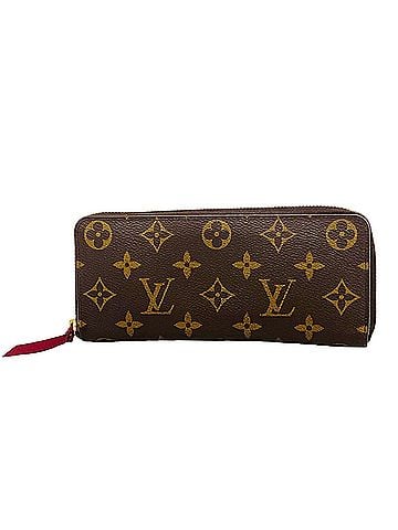 Louis Vuitton Louis Vuitton Monogram Portefeuille Clemence Long Wallet M60742 Brown Fuchsia Women's (view 1)