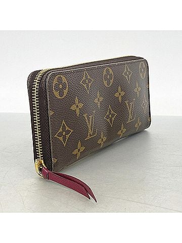 Louis Vuitton Louis Vuitton Monogram Portefeuille Clemence Long Wallet M60742 Brown Fuchsia Women's (view 2)