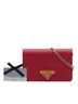Prada 100% Leather Red Saffiano Lux Flip Lock Wallet on Chain One size - photo 7