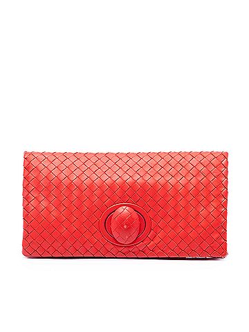 Bottega Veneta Nappa Intrecciato Turn Lock Clutch (view 1)