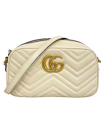 Gucci Gucci GG Marmont Shoulder Bag 447632 Leather Ivory Women's (view 1)