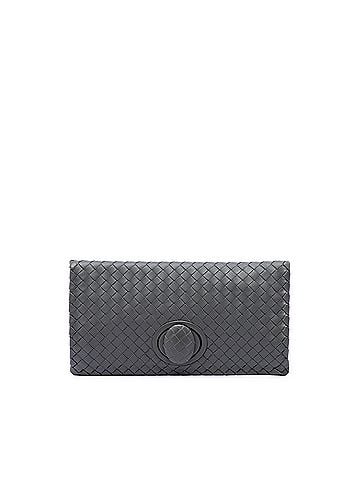 Bottega Veneta Nappa Intrecciato Turn Lock Clutch (view 1)