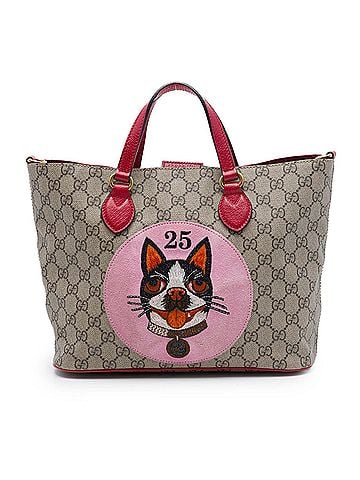 Gucci Small GG Supreme Web Bosco Satchel (view 1)