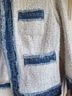 Nanette Lepore White Blue Jacket Size M - photo 4